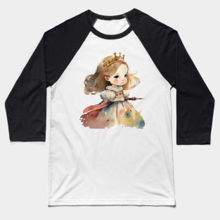 Princess Watercolor Baseball T-Shirt